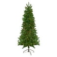 thumbnail image 1 of 6.5' Pre-Lit Canadian Pine Slim Artificial Christmas Wall Tree Multi, 1 of 7
