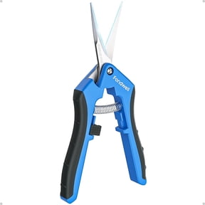 6.5" Precision Pruning Shears for Gardening Bud Trimming Scissors | 1-Pack Garden Snips, Ultra-Sharp Micro-Tip Straight Blades, Fatigue-Free - Best for Delicate Cutting Flower Stems Herbs Buds