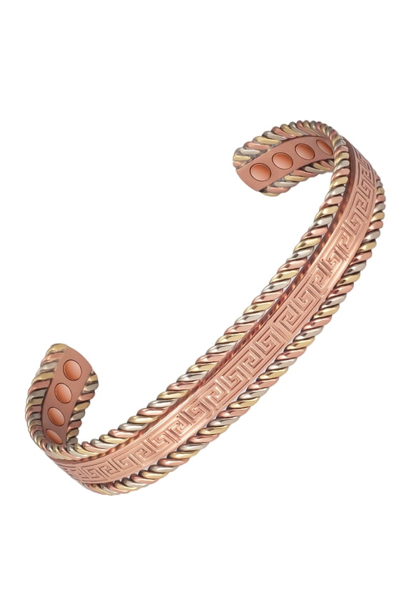 6.5'' Pure Copper Bracelets for Women Men, Cuff Copper Bangles, Gift for Dad&Mom,CPB-2047