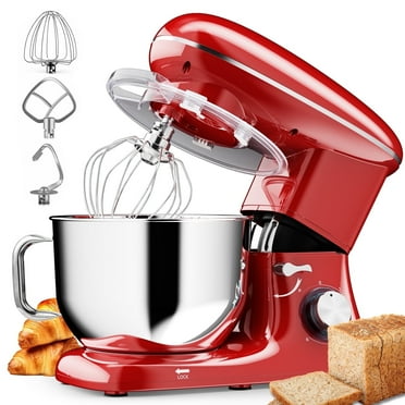 Hosaud  6.5 QT Electric Stand Mixer, 3-IN-1 Food Mixer with Dough Hook, Beater, Whisk, Bowl for Most Home Kitchen Cooks