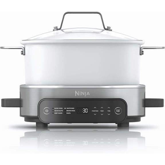 6.5 Qt Everyday Possible Cooker Pro  8-in-1 Multi - Cooker, Slow Cooker, Dutch Oven, Saut & Steam, Oven - Safe Pot, Stainless Steel, White