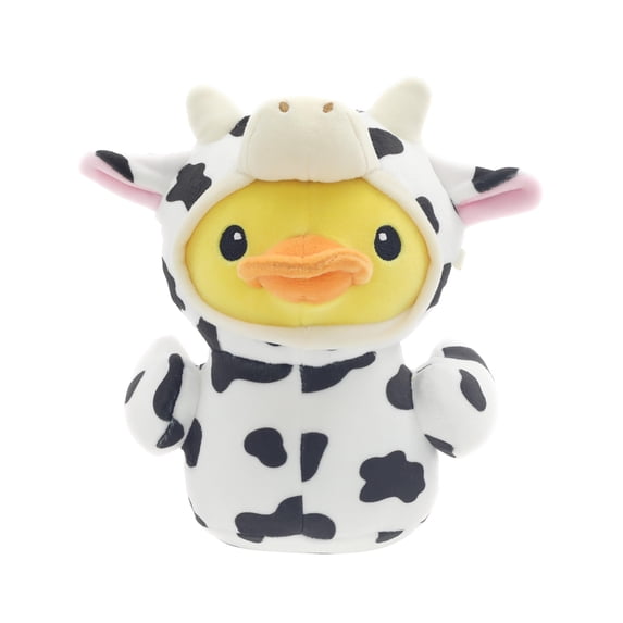 6.5" Quackerz™ Duck Plush in Cow Onesie