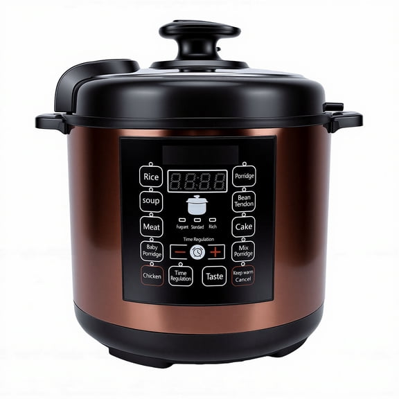 6.5 Quart 12-in-1 Electric Pressure Cooker with Multi-Function Features and Stainless Steel Pot, Gold