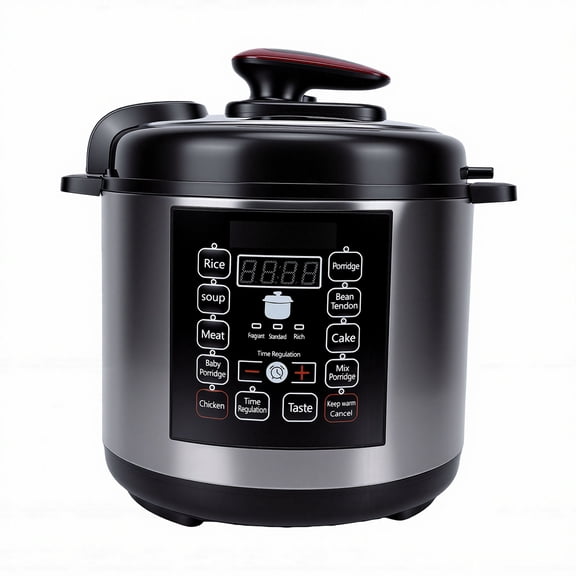 6.5 Quart 12-in-1 Electric Pressure Cooker with Multi-Function Features and Stainless Steel Pot, Silver