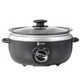 thumbnail image 1 of 6.5 Quart Slow Cooker, Aluminium Sear/Sauté Stew Pot Stovetop Safe, Dishwasher Safe, Glass Lid, Adjustable Temp, Food Warmer (Black), 1 of 5