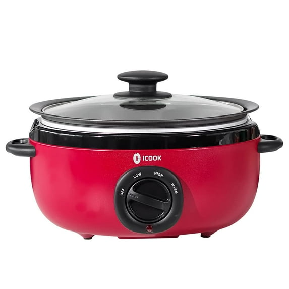 6.5 Quart Slow Cooker, Red