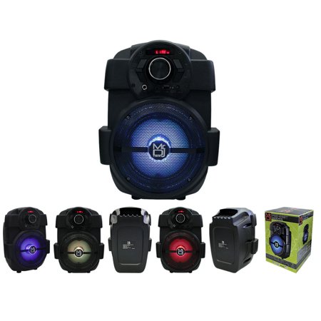 6.5" Rechargeable PA Speaker Bluetooth BT Karaoke DJ System LED Light USB/AUX/FM