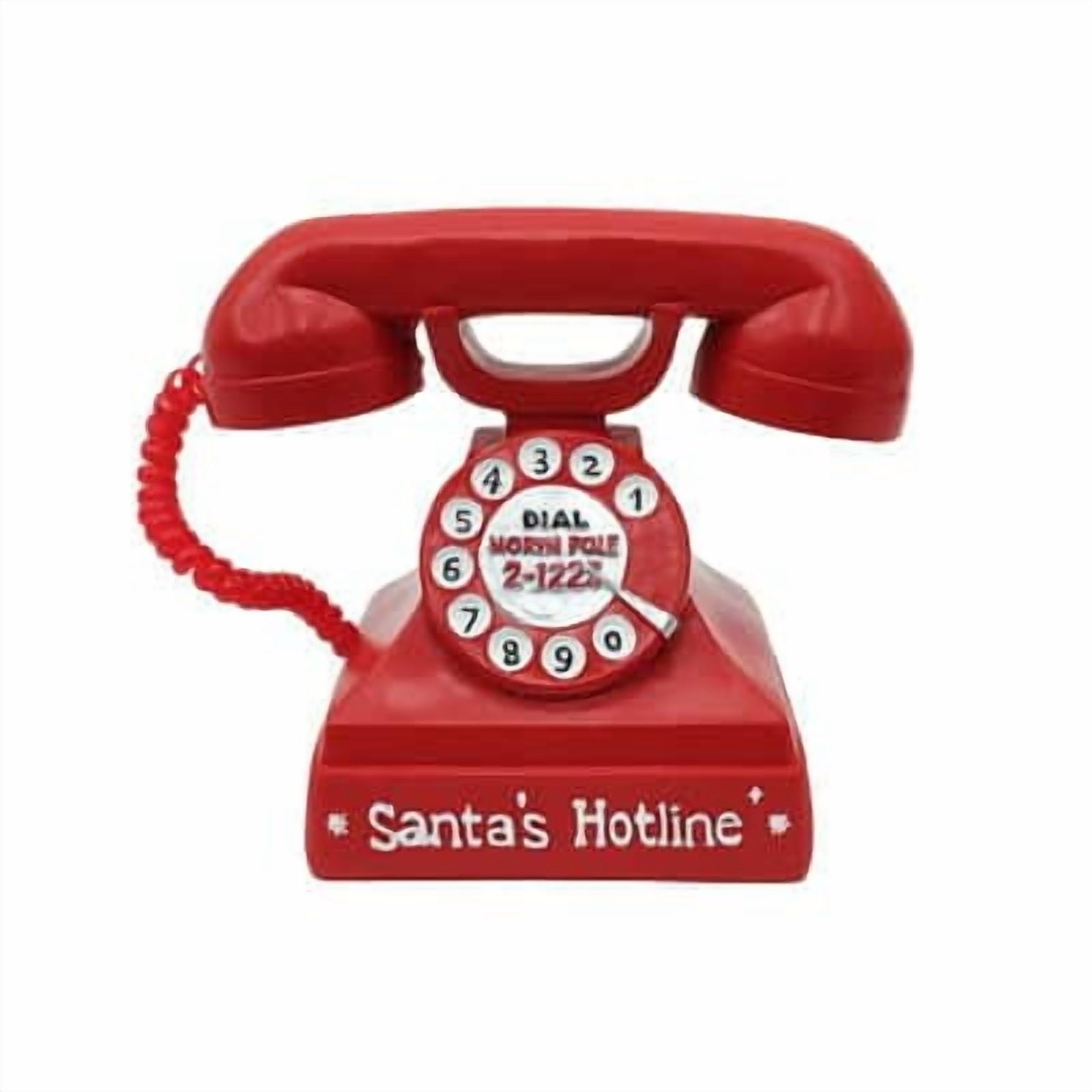 6.5" Red Santa's Hotline Phone Tabletop Dcor by Ashland - Holiday and Christmas Home Decor