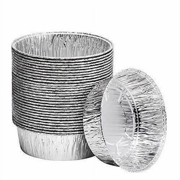 6.5 Round Aluminum Disposable Cake Pan Extra Deep Pans For Baking, 80 Pans