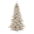 6.5' Silver Tinsel Fir Artificial Christmas Tree Warm White Duralit