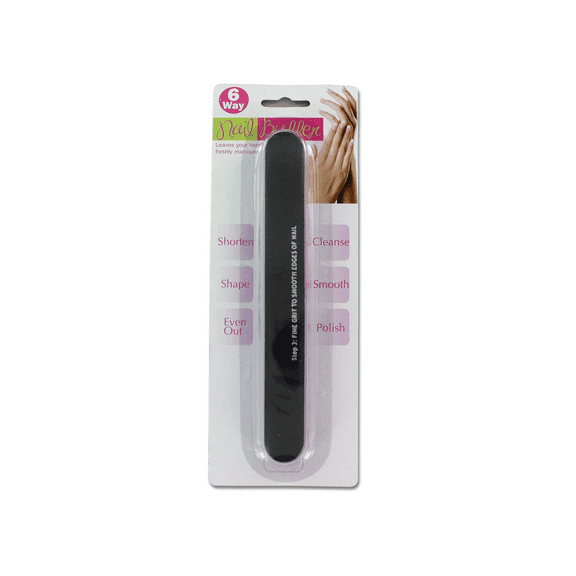 6.5 in Six Way Nail Buffer, Transform Your Nail Care Routine with the Buff, Shape, Smooth and Shine for Healthy, Glossy Nails at Home, Perfect for Achieving Salon Quality Results with Ease