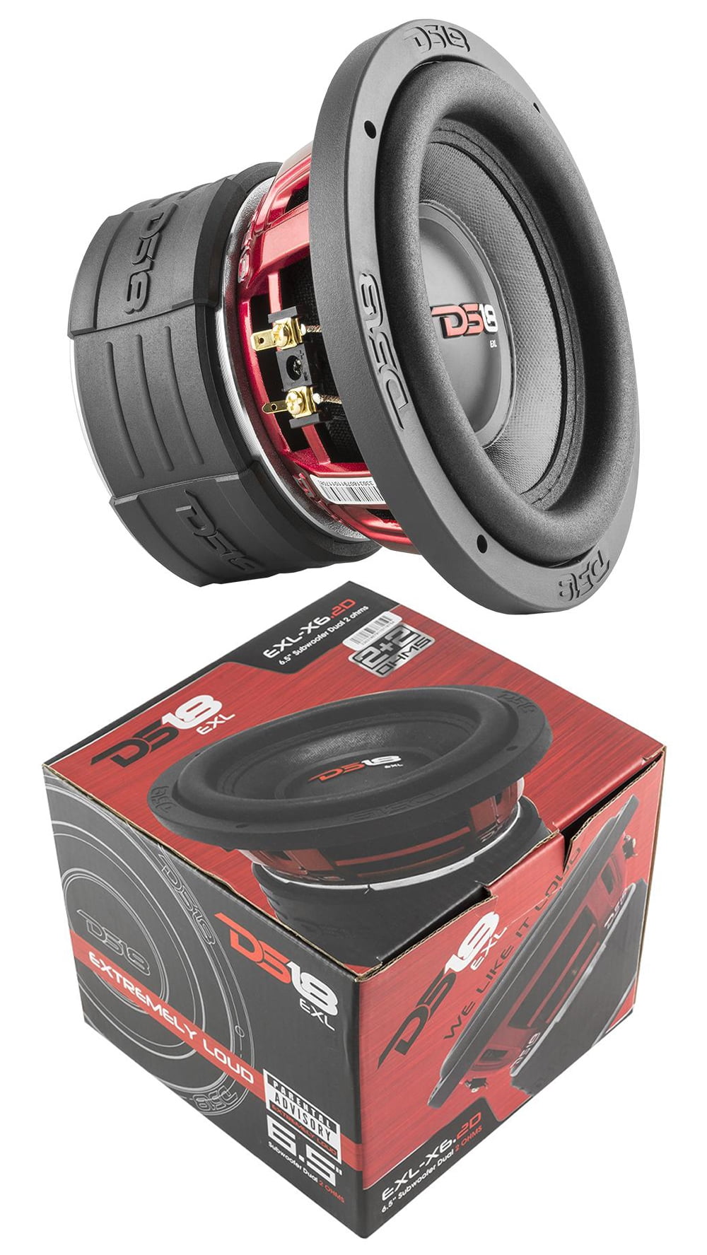 6.5" Subwoofer 800 Watts Dual 2 Ohm DVC DS18 EXL-X6.2D - Walmart.com