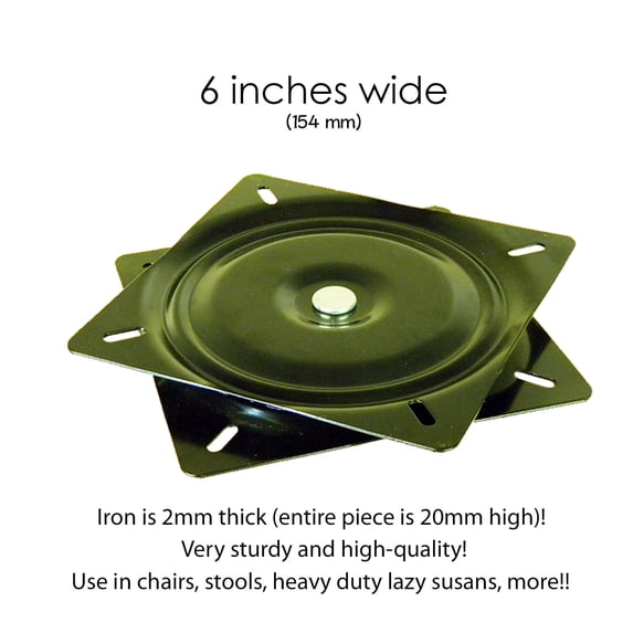 6" Swivel Plate Turntable Full Ball Bearing for stools, chairs, displays