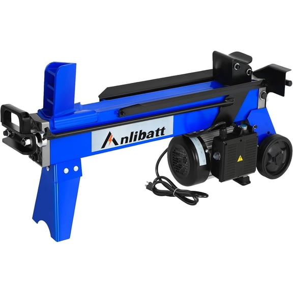 ANLIBATT Electric Log Splitter, 6.5 Ton 15-Amp Motor with Hydraulic Ram Horizontal Wood Splitting Firewood Cutter Forestry Harvesting