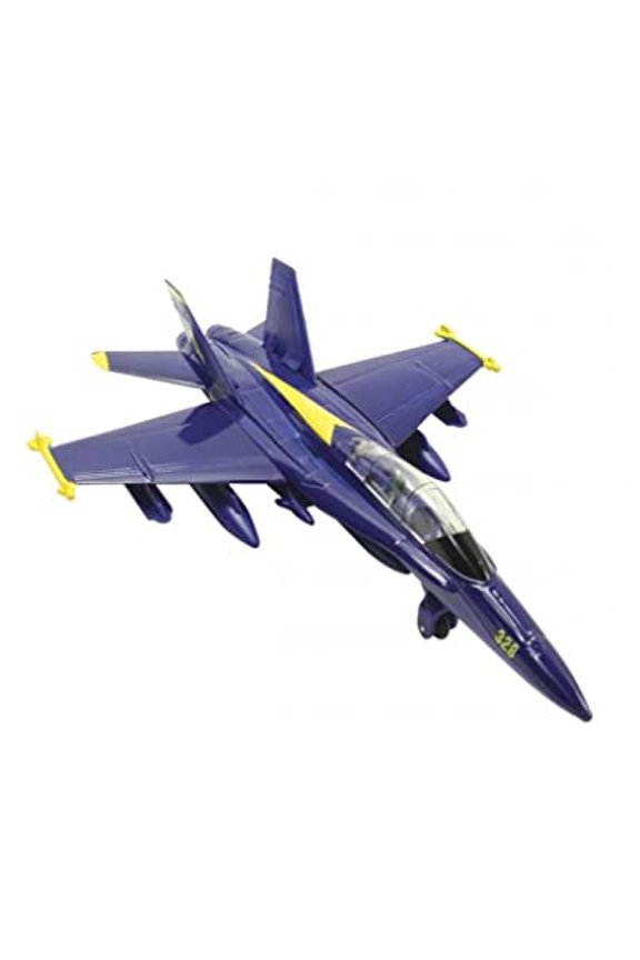 6" X-Planes US Navy F-18 Hornet Blue Angels Jet Toy with Pull Back Action