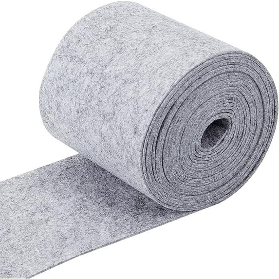 6.5 Yards Felt Fabric Roll 5.5 Inch Wide Craft Felt Fabric Light Gray Nonwoven Felt Roll for DIY Craftwork Sewing DIY