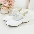thumbnail image 1 of 6.5 Years Toddler Little Big Kid Girls Wedding Sandals Elegant Dance Shoes Pearl Bow Princess Shoes White, 1 of 7