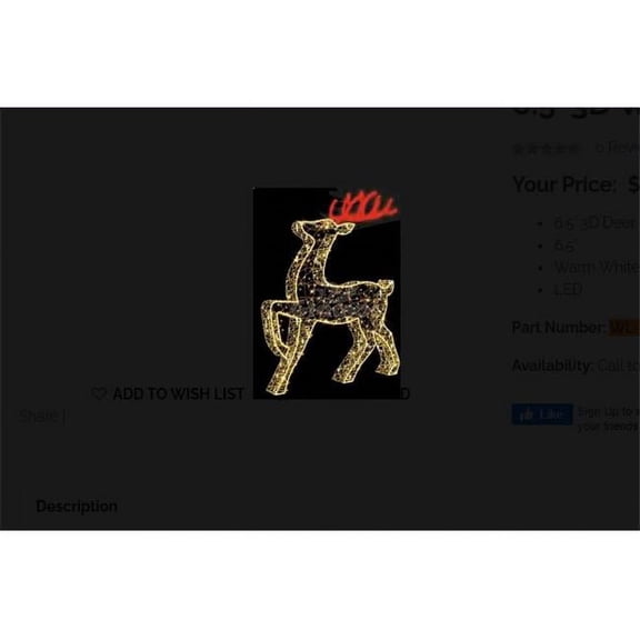 6.5 ft. 3D Warm White Deer