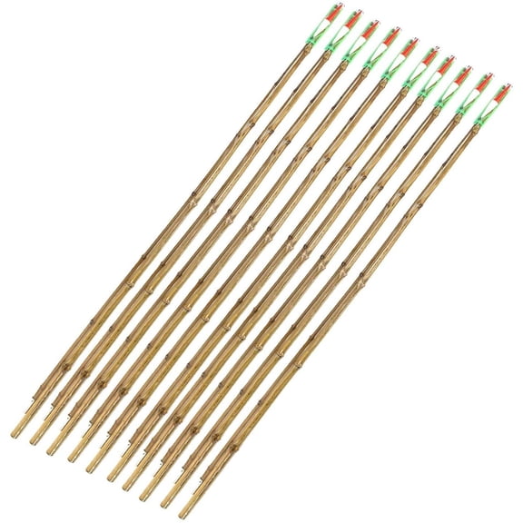 6.5 ft. Bamboo Cane Fishing Pole w/ Bobber, Hook, Line, Sinker - Vintage Fishing Pole - BambooMN - 10 Sets