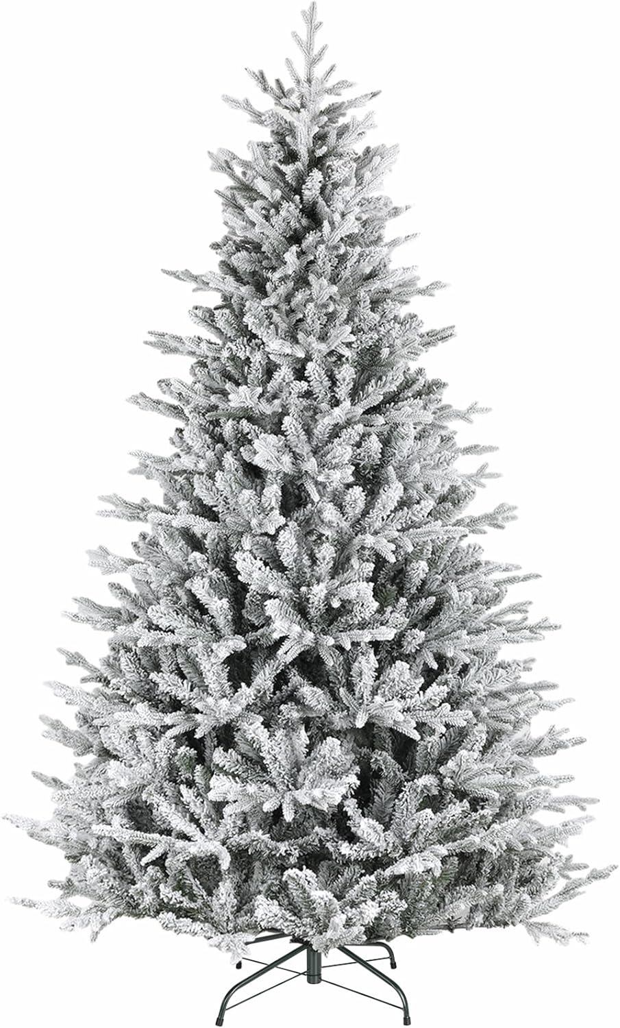 6.5 ft 'Feel Real' Snow Flocked Christmas Tree, Frasier Grande
