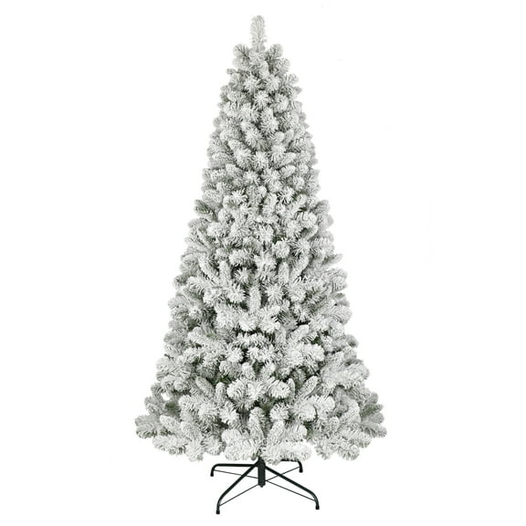 6.5 ft Flocked Virginia Pine Tree 787 tips