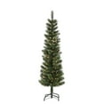 thumbnail image 1 of 6.5 ft. Hard & Mixed Cashmere Needle Pencil Christmas Tree with 150 Warm White Lights, Green, 1 of 1