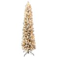 thumbnail image 1 of 6.5 ft Pre-Lit Flocked Pine Pencil Artificial Tree, 1 of 4