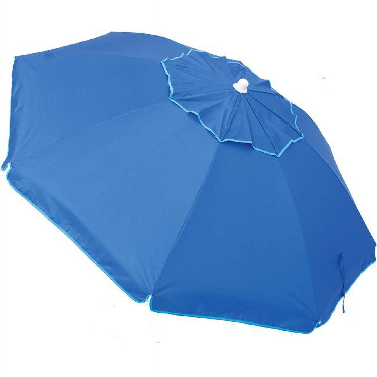 6.5 ft. Tilt Beach Umbrella with Integrated Sand Anchor, Pacific Blue