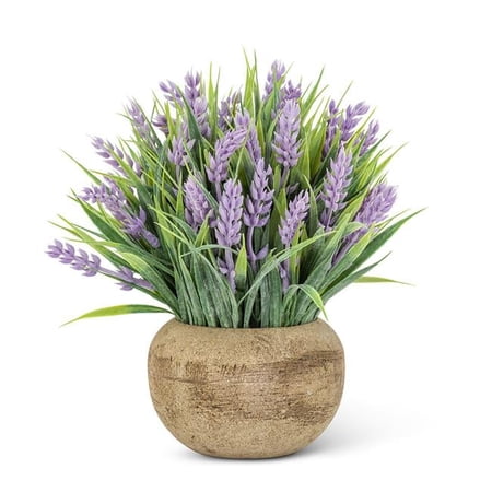 6.5 in. Flowering Plant Pot, Green & Purple - Small