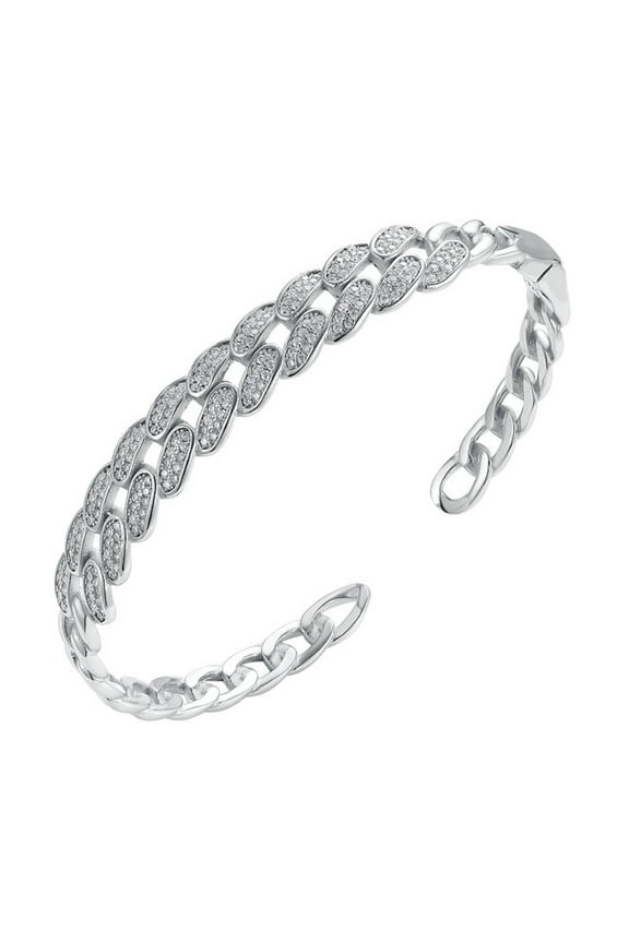 6.5 in Moissanite Bracelets D Color VVS1 Diamond Bracelets for Women Gift S925 Sterling Silver Cuff Bracelets Women's Bangle Bracelets