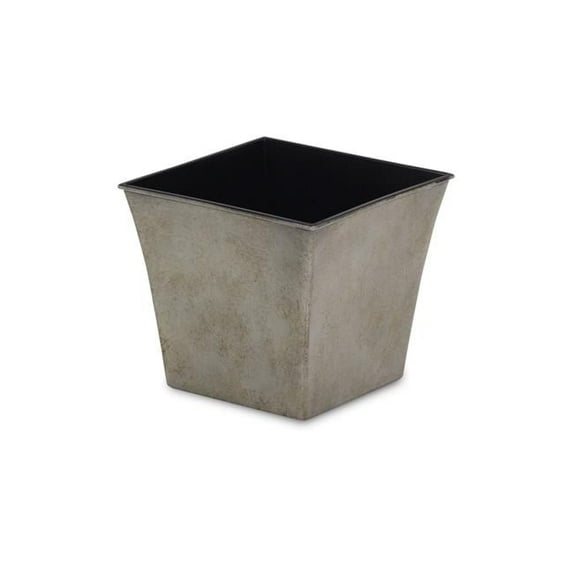 6.5 in. Square Planter with A Tapered Body - Gray
