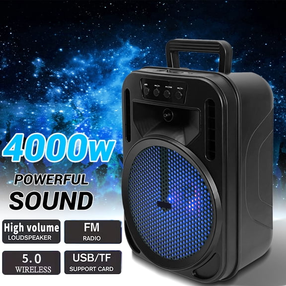 6.5-in Woofer Portable Bluetooth Party Speaker Subwoofer Heavy Bass Stereo PA Sound System