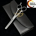 thumbnail image 1 of 6.5 inch Barber Thinning Shears Premium German Made Metal With Leather Pouch By XPERSIS Professional, 1 of 3