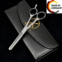 6.5 inch Barber Thinning Shears Premium German Made Metal With Leather Pouch By XPERSIS Professional