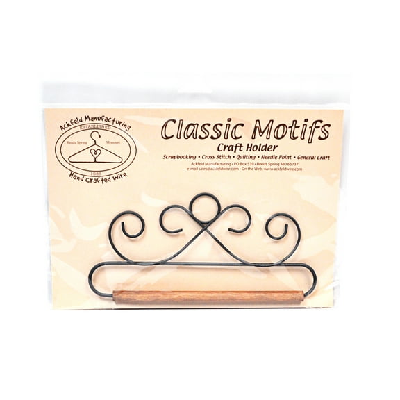 6.5 inch French Curls Gray Fabric Holder by Ackfeld