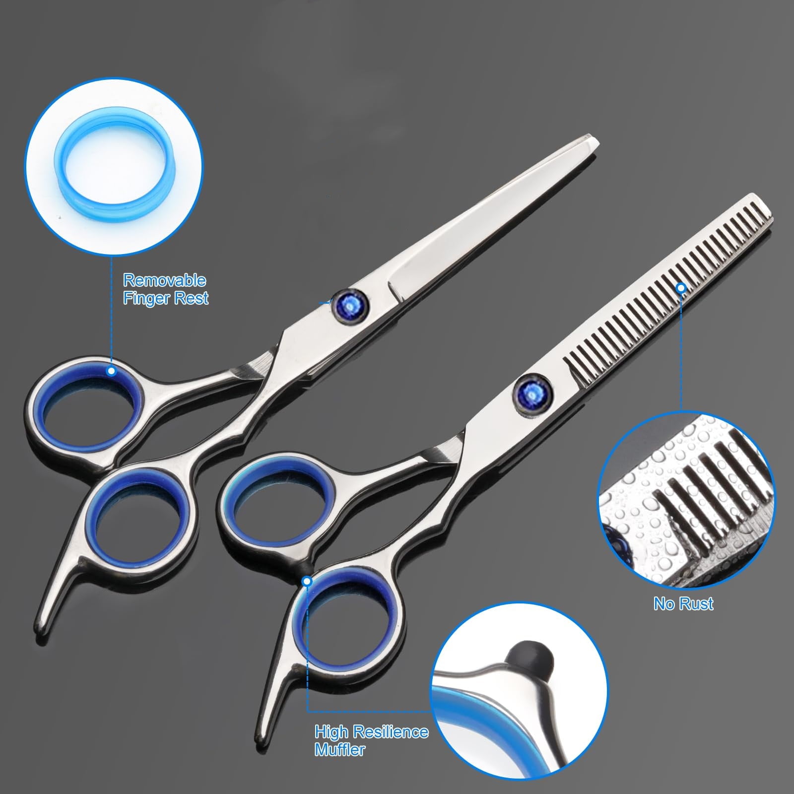 6.5 inch Hair Cutting Scissors Set Professional Cutting Hair Scissors ...