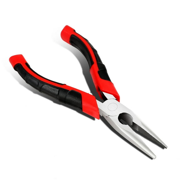 6.5 inch Needle Nose Plier – Alloy Steel, Interlocking Spring Wire Cutting Plier w/ Non-Slip Handle