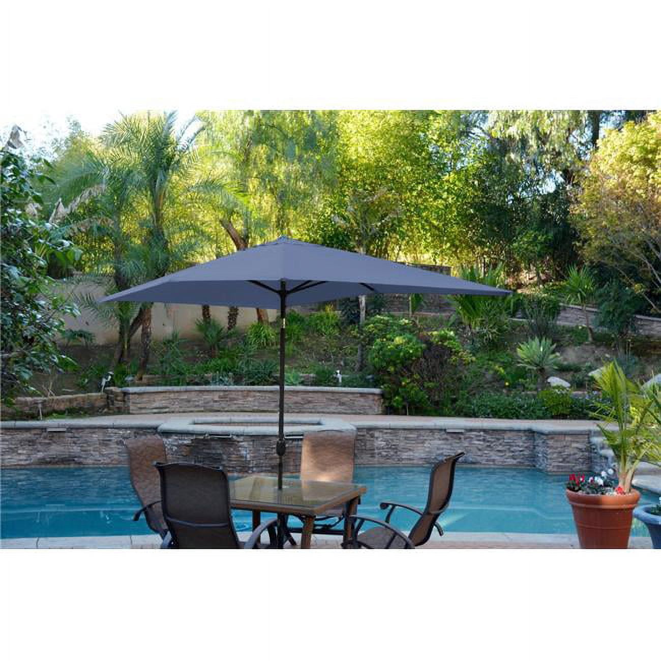 eco 6.5 x 10 aluminum patio market umbrella 6.5 x 10 ft. Aluminum Patio Market Umbrella Tilt with Crank