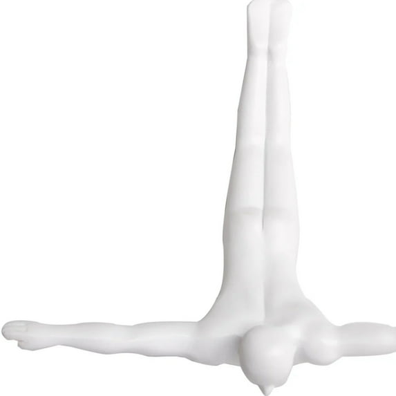 6.5" x 2.5" x 6.5" White Diver - Wall Art