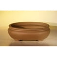 thumbnail image 1 of 6.5 x 4.5 x 2.125 in. Tan Unglazed Ceramic Bonsai Pot, Oval, 1 of 1