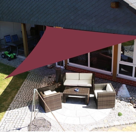 6.5' x 6.5' x 6.5' Triangle Waterproof Sun Shade Sail Outdoor Canopy Cover UV Block for Backyard Porch Pergola Deck Garden Patio with Free Rope