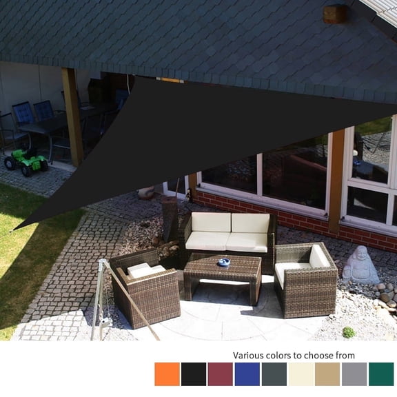 6.5' x 6.5' x 6.5' Triangle Waterproof Sun Shade Sail Outdoor Canopy Cover UV Block for Backyard Porch Pergola Deck Garden Patio with Free Rope