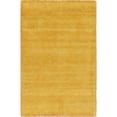thumbnail image 1 of 6.5' x 9.75' Gold Solid Hand Knotted Rectangular Wool Area Throw Rug, 1 of 6