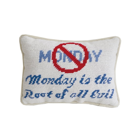 The Root Needlepoint Mini Accent Pillow