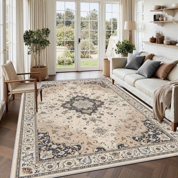 6.5'x10' Carpet Non Slip Carpet Pad Area Rug Bedroom Under Queen Bed Aztec Area Rug Cheetah Print Area Rug