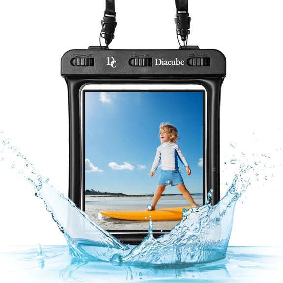 [6.5"x5.9"] Waterproof Phone Pouch for Wide-Screen Foldable - Galaxy Z Fold/Google Pixel Fold/Huawei Folding, IPX8 Floating Case, Must-Have Beach Essentials