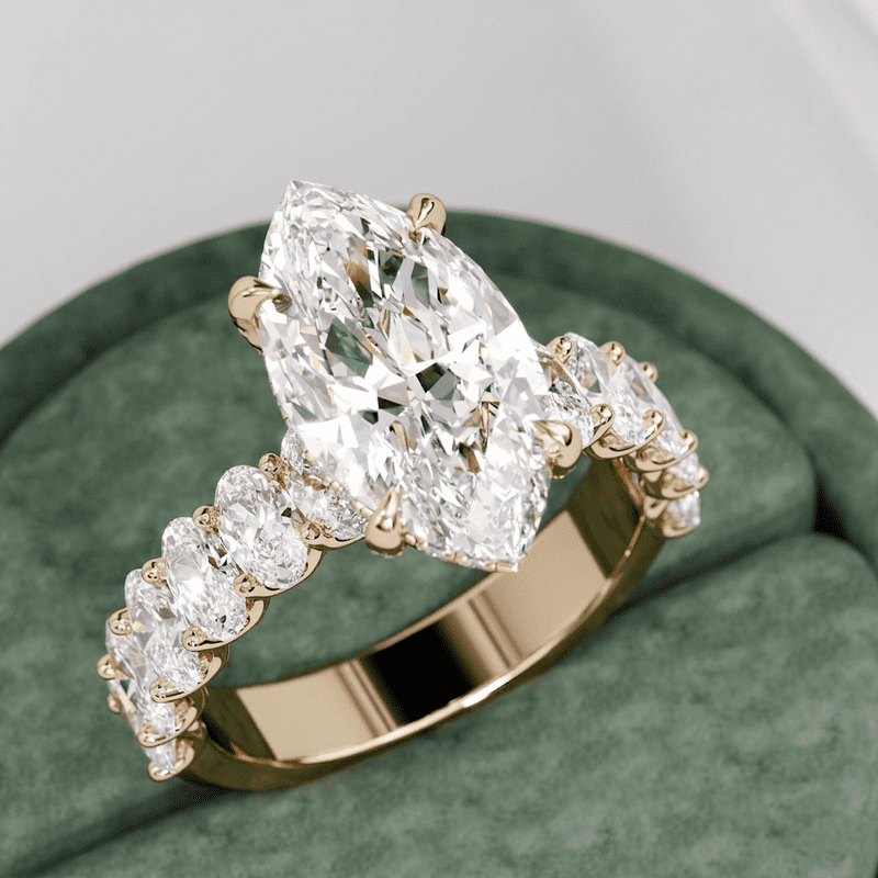6.50 tcw Marquise Cut IGI Certified Lab Grown Diamond Latest Design ...