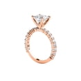 thumbnail image 1 of 6.50MM D-F VS Moissanite Engagement Ring With Diamonds (1.5 ct Moissanite Weight, 2.6 ctw dew) 4 Prongs Amazing 14K Gold, 1 of 3