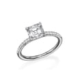 thumbnail image 1 of 6.50MM D-F VS Moissanite Ring With Diamonds (0.42 ct Moissanite Weight, 1.44 ctw dew) Asscher Cut 14K Gold, 1 of 3