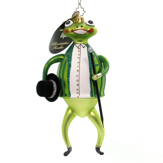6.50In Green N Groomed, Glass, Ornament Frog Wedding 1013888